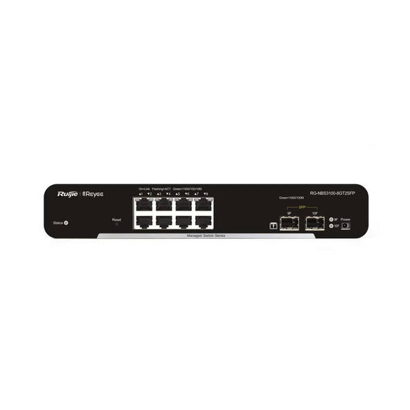 Ruijie Reyee RG-NBS3100-8GT2SFP 8 Port Gigabit 2 Port Gigabit SFP L2 Yönetilebilir Switch ürün görseli 1