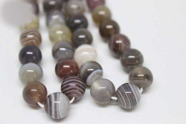 Botswana Akik Taşı 8mm/adet - Resim 6