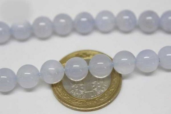 Kalsedon Taşı 8mmadet - Resim 6