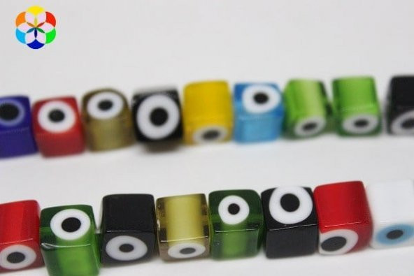 Cam Boncuk 8mm*7mm/adet (11357-1) - Resim 2