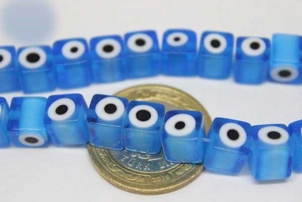 Cam Boncuk 8mm*7mm/adet (11348-1) - Resim 6