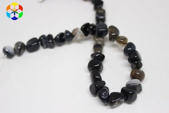 Akik Alacalı Siyah Tımbıl Taşlar/adet - Resim 4