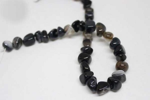 Akik Alacalı Siyah Tımbıl Taşlar/adet - Resim 8