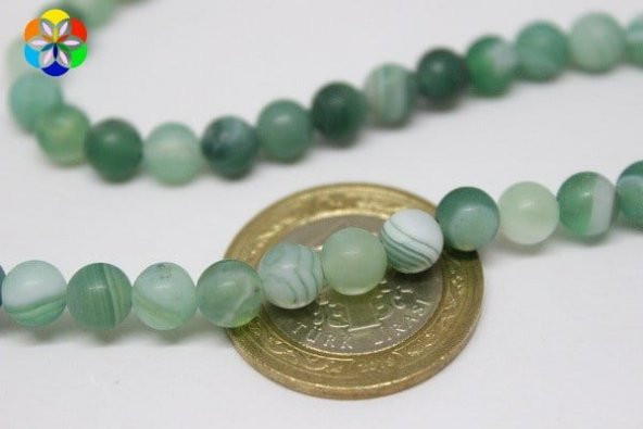 Akik Taşı Mat 6mm/adet - Resim 2