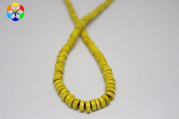 Ahşap Dizi Rondela Sarı - Resim 2