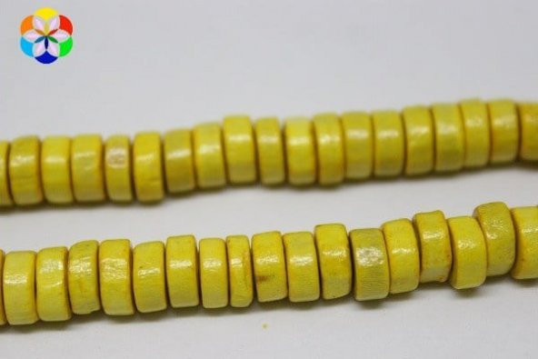 Ahşap Dizi Rondela Sarı - Resim 3