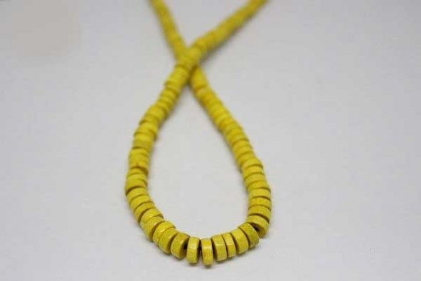 Ahşap Dizi Rondela Sarı - Resim 5