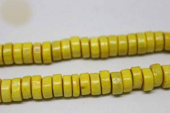 Ahşap Dizi Rondela Sarı - Resim 7