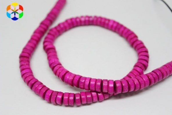 Ahşap Dizi Rondela Pembe ürün görseli