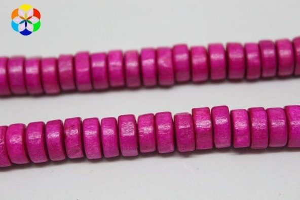 Ahşap Dizi Rondela Pembe - Resim 3