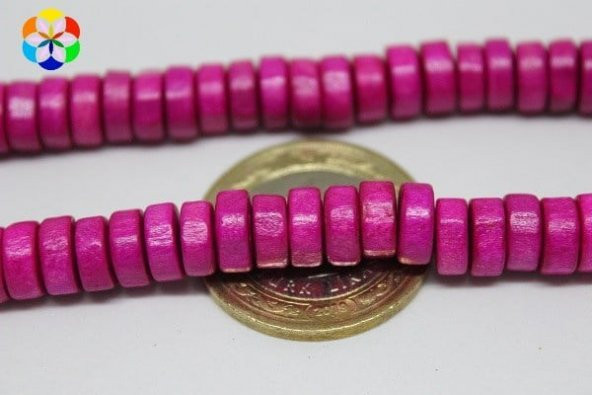 Ahşap Dizi Rondela Pembe - Resim 4