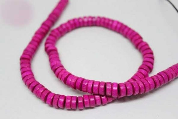 Ahşap Dizi Rondela Pembe - Resim 6