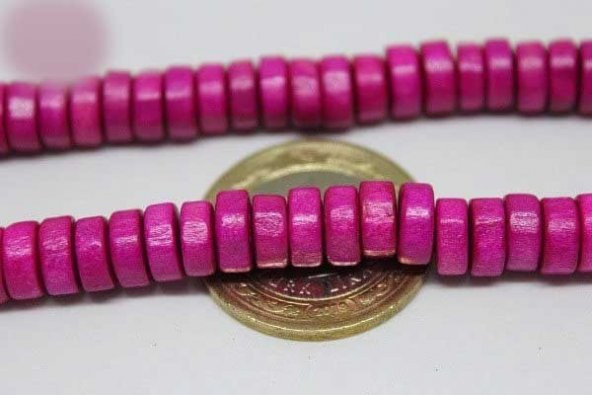 Ahşap Dizi Rondela Pembe - Resim 8