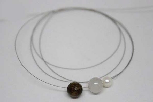 Metal Kolye - Bileklik İpi Gümüş Renk  1 metre - Resim 3