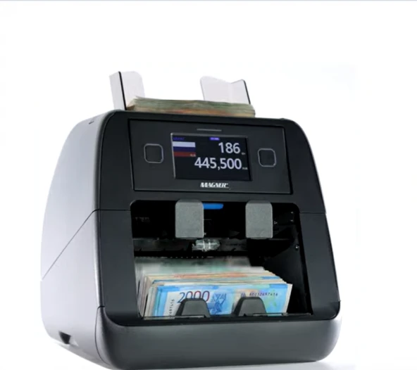 Magner 2000V Çift Cıslı Hijyen Kapaklı 2 Katlı Full Para Sayma Makinesi 47 Ülke Parası