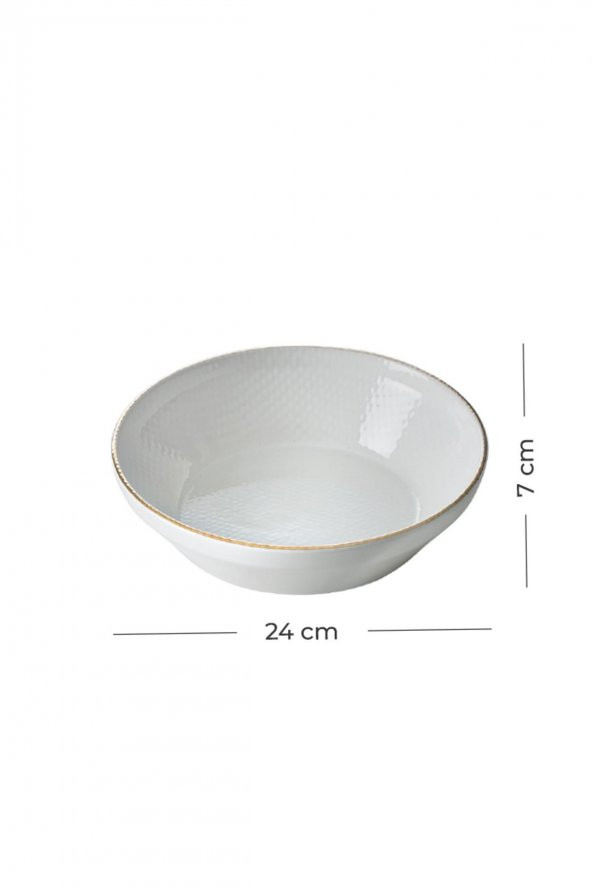 Acar 260 Nordic Pure White İstanbul 24 Cm Salata Kasesi - 2