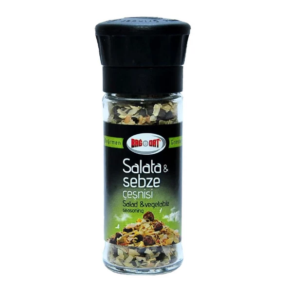 Bağdat Baharat Salata Sebze Çeşnisi Cam Değirmen Kapak 45Gr Doğal