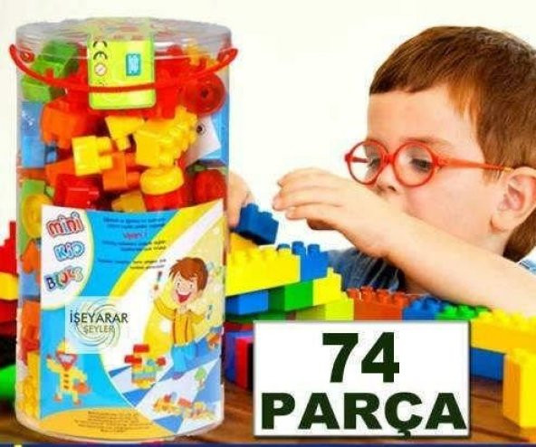 74 Parça Lego Seti Eğitici Ve Zeka Geliştirici,beceri Kazandıran Zeka Açıcı,büyük Boy Yapı Oyun Seti
