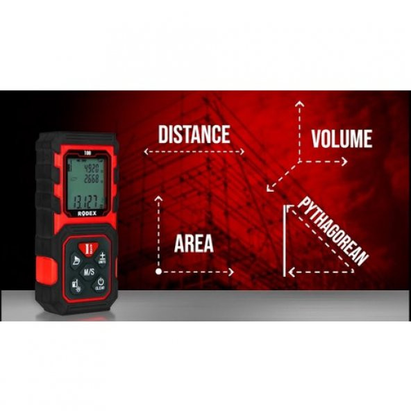 Rodex Lazerli Mesafe Ölçer 40 Metre - 3