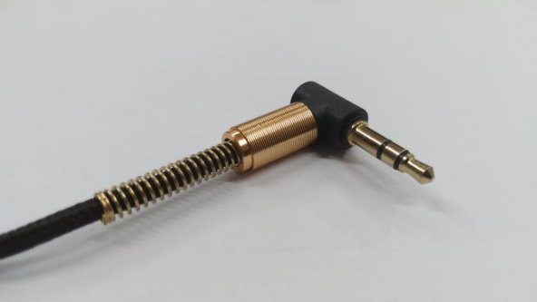 3.5 mm TRS Stereo Kulaklık Çoklayıcı 90 Derece Kablo - Sarı - Resim 2