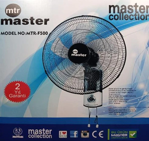 Master F500 16inç Duvar Tipi Vantilatör
