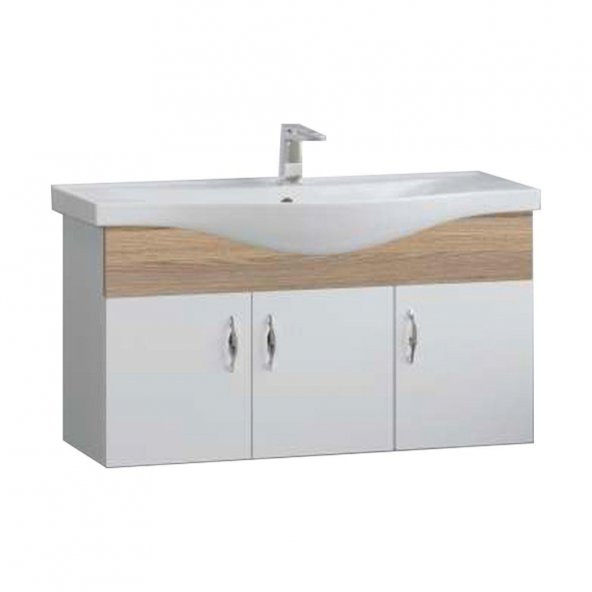 Denko Akyazı 100 cm MDF Alize Banyo Dolabı Alt Modül ve Lavabo