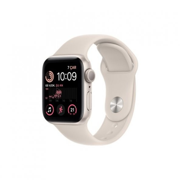 Apple Watch Se Gps 40MM Starlight Aluminium Case With Starlight Sport Band - Regular MNJP3TU/A - 1
