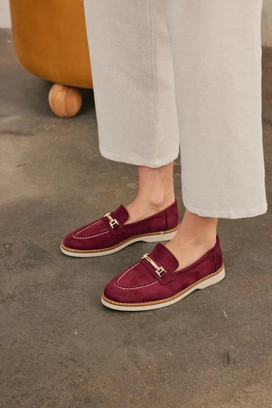 Marjinix İnce Tokalı Termo Tabanlı Günlük Şık Kadın Babet Loafer Ayakkabı - 3