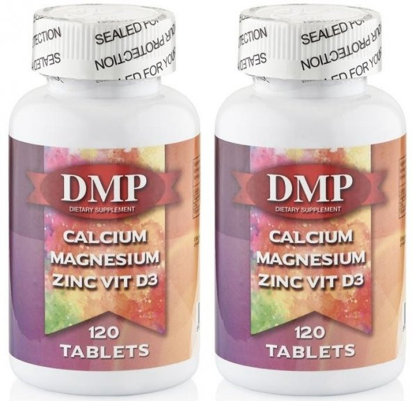 Dmp Kalsiyum Magnezyum Çinko D3 Vitamini 2x120 Tablet Calcium Magnesium Zinc Vitamin D