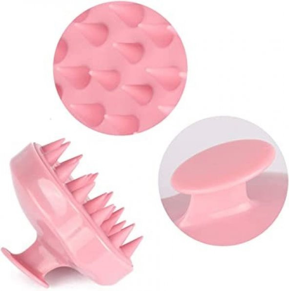 Yumuşak Silikon Dişli Tarak Saç Derisi Masaj Duş Fırçası Saç Bakımı - 5