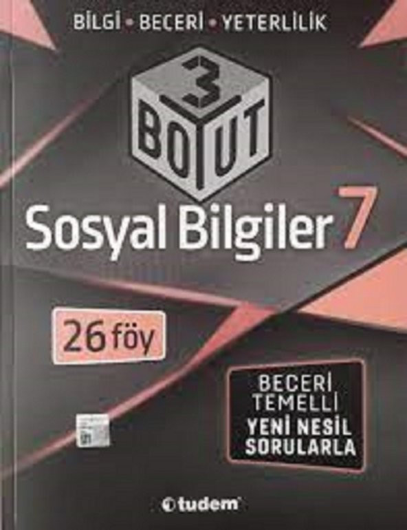 7.Sınıf Sosyal Bilgiler 3 Boyut Soru Bankası Tudem Yayınları