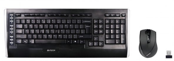 A4 TECH 9300F KABLOSUZ QKLAVYE-MOUSE SET,SİYAH,GRİ