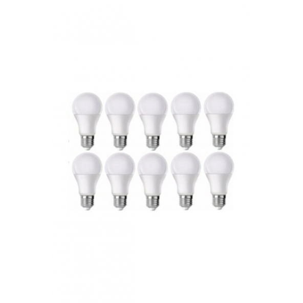 Led - 9w - Beyaz Işık - E27 - 10lu - Tasarruflu Led Ampul 9w Ampul
