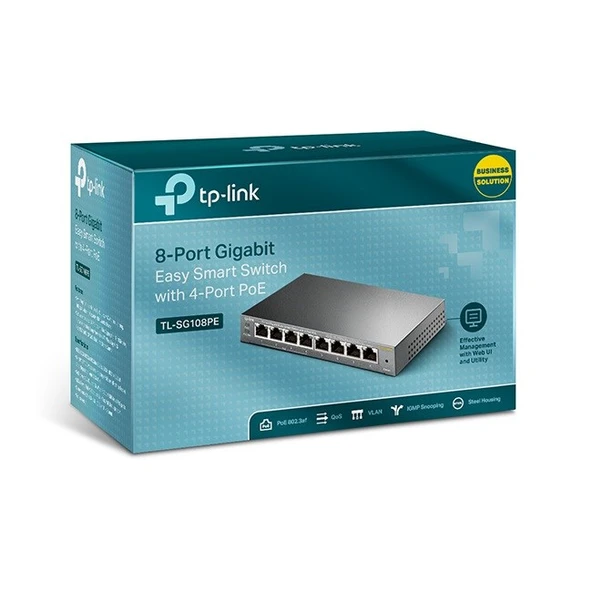 Tp-Link TL-SG108PE 8Port Gigabit 4 Port PoE Switch ürün görseli 1