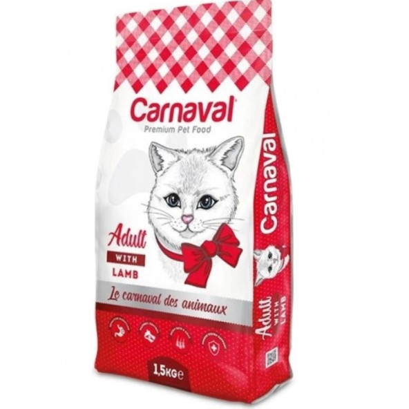 Carnaval Premium Kedi Maması Kuzu Etli 1,5 Kg.