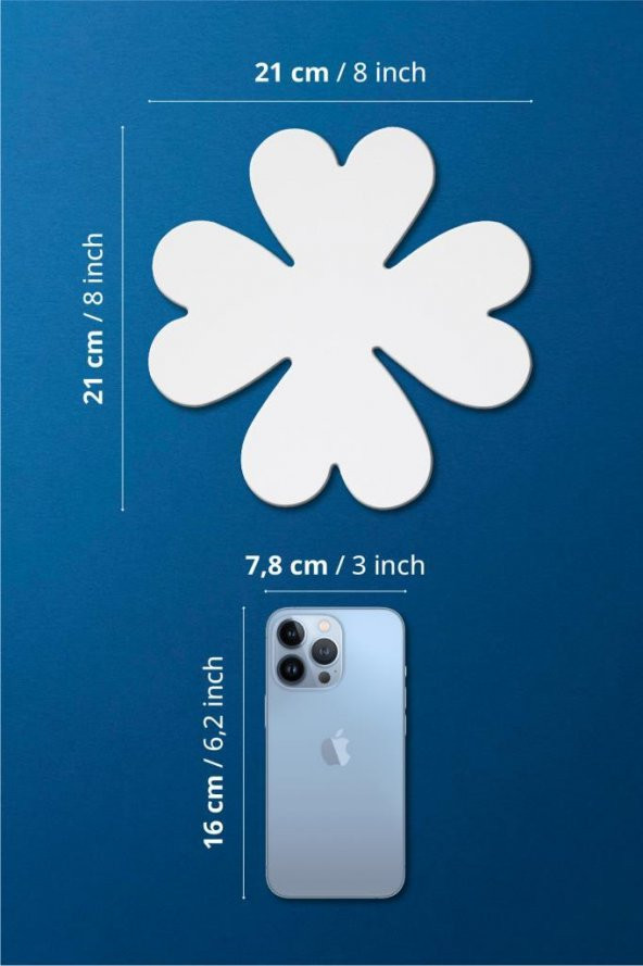 20 cm Yonca Pres Kompozit Tuval 9lu Set - 3