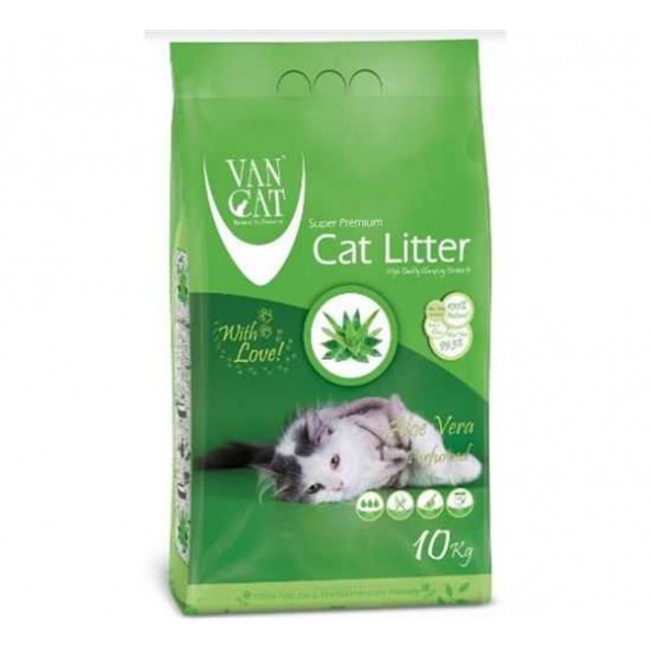 Van Cat Aloe Vera Kokulu İnce Taneli Kedi Kumu 10 Kg