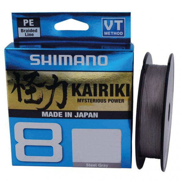 Shimano Kairiki 8 300m Örgü İp Misina Steel Gray Gri