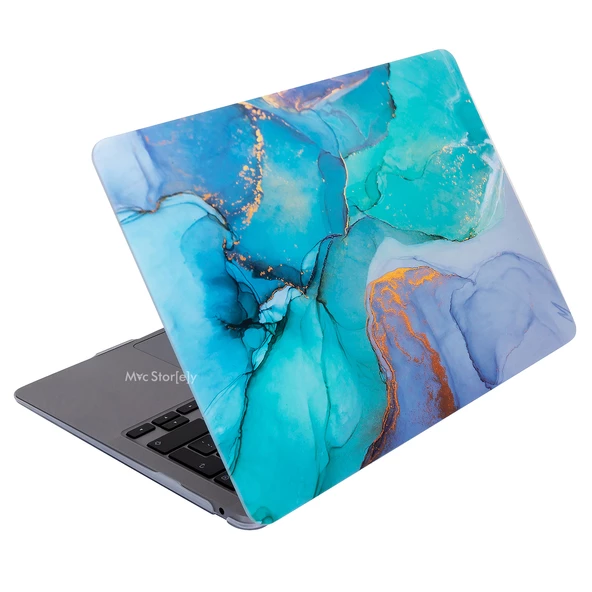 Huawei Kılıf Matebook D15 Kılıf (2019-2020-2021-2022 Yılı) ile Uyumlu Marble Desenli Kapak Kılıf