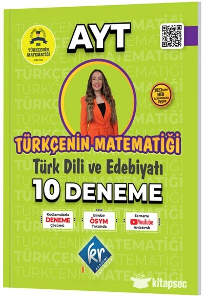 2023 Gamze Hoca Türkçenin Matematiği AYT Türk Dili ve Edebiyatı 10 Deneme KR Akademi