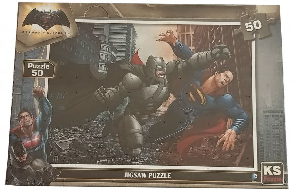 Batman ve Superman Çocuk Puzzle 50 Parça Süpermen