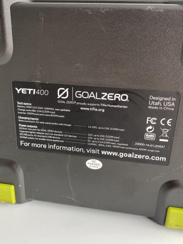 Goal Zero Yeti400 Portatif Güç İstasyonu 400Wh 2.El - 6