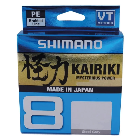 Shimano Kairiki 8 150m Örgü İp Misina Steel Gray Gri - 3