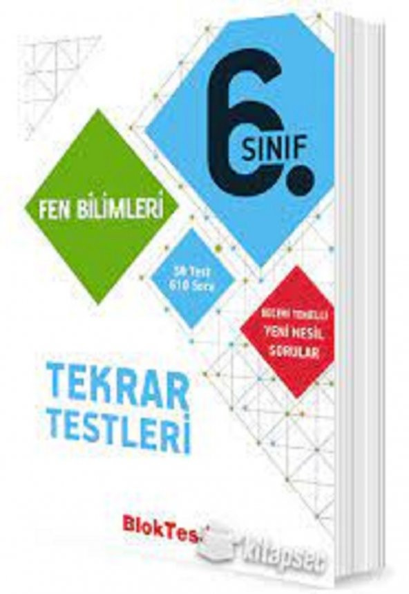 6. Sınıf Fen Bilimleri Tekrar Testleri Blok Test Yayınları - 1