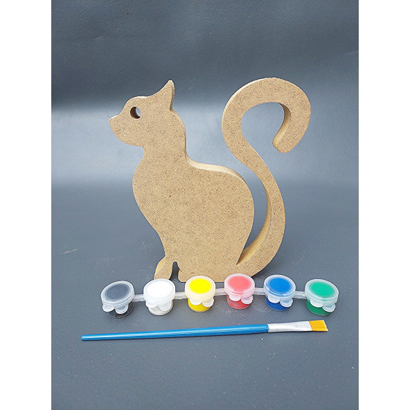 Kedi Boyalı Tekli Hayvan Takımı ( 15 cm - 18 mm )