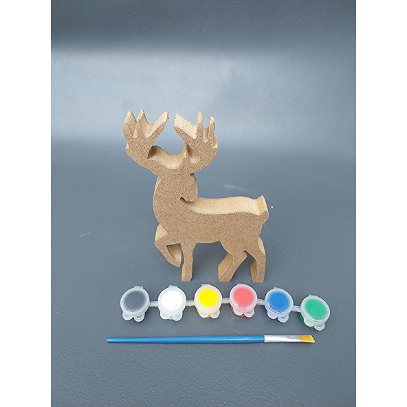 Geyik Boyalı Tekli Hayvan Takımı ( 15 cm - 18 mm ) - 2