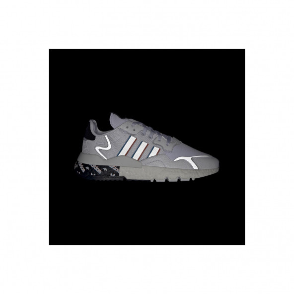 Adidas Nite Jogger Erkek Günlük Ayakkabı H01718 Beyaz - 3