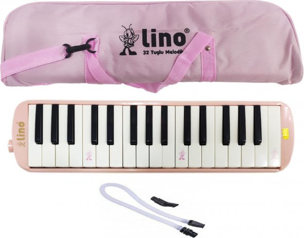 Lino Melodika 32 Tuşlu Bez Çanta Pastel Pembe