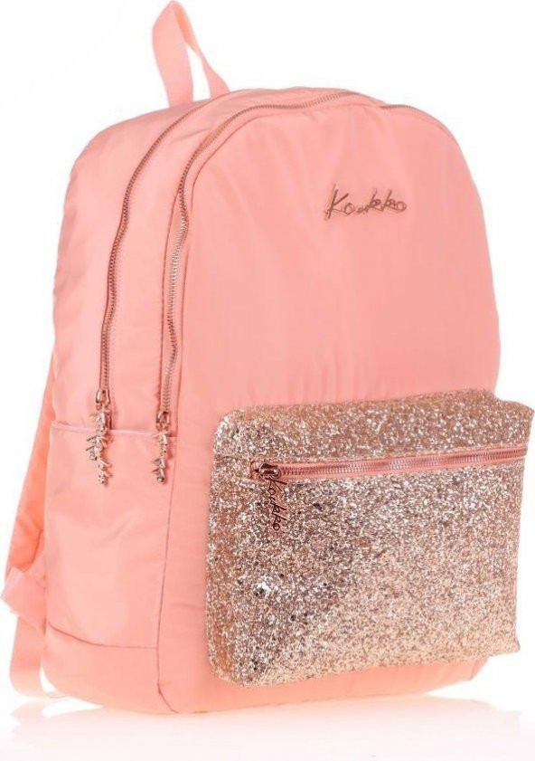 Kaukko Bright Sırt Çantası Taşlı Somon K1520 - 2