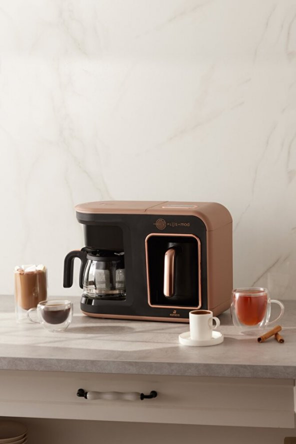 Hatır Plus Mod 5 In 1 Essential Kahve Makinesi Rosie Brown